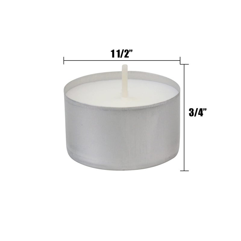 Stonebriar Unscented Long Burning White Tealight Candles, Bulk Pack, 6-7 Hour Burn Time, Smokeless Tealights for Parties, Weddings, Home, 100 Count - Image 4